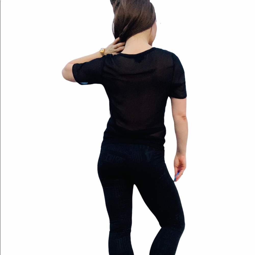 TopShop Sheer Transparent Back Basic Slim T-Shirt - Picture 10 of 16